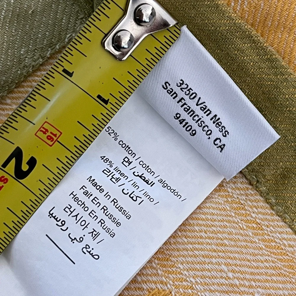 WILLIAMS SONOMA Jacquard Linen Runner Fruit Citrus Lemons Yellow Green 15x103